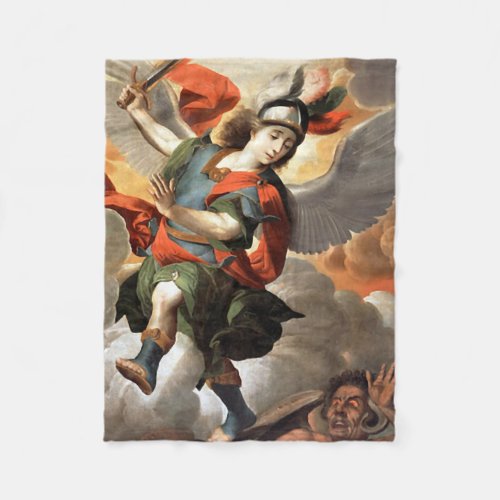 St Michael the Archangel Fleece Blanket