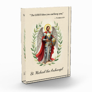 St Michael the Archangel God's Peace and Blessings Acrylic Award
