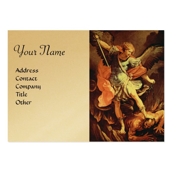 the Archangel,gold metallic paper Business Cards