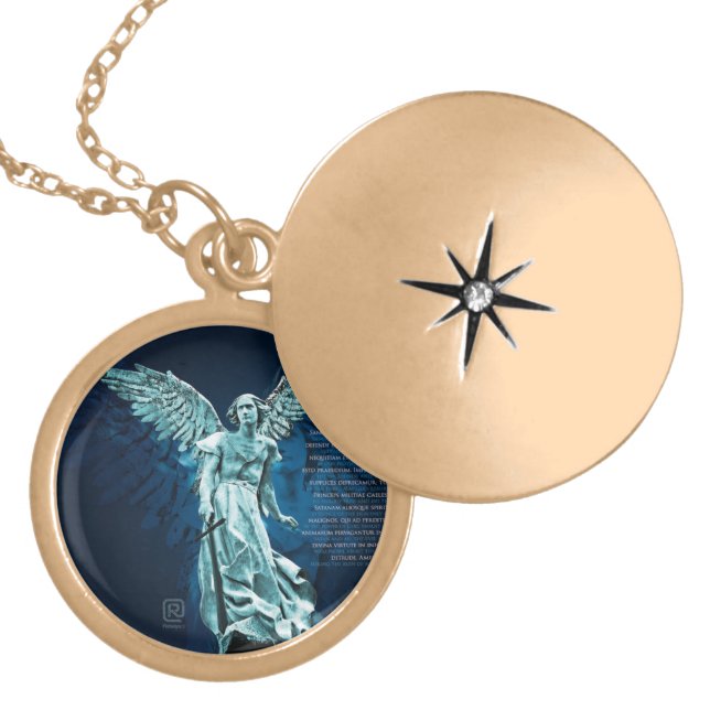 St MICHAEL THE ARCHANGEL Locket Necklace (Front)