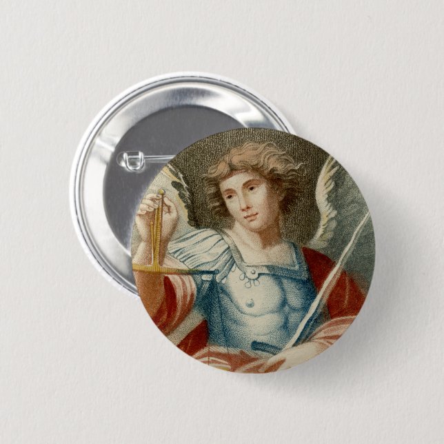 St. Michael the Archangel (M 010) Button (Front & Back)