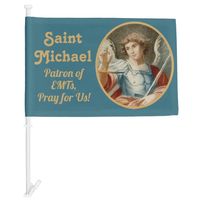 St. Michael the Archangel (M 010) Car Flag (Front)