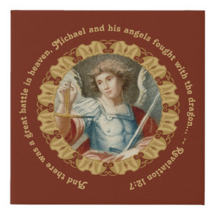 St. Michael the Archangel (M 010) Faux Canvas Print