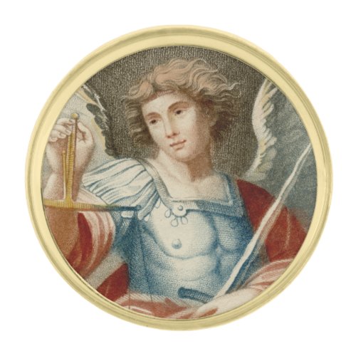 St Michael the Archangel M 010 Gold Finish Lapel Pin