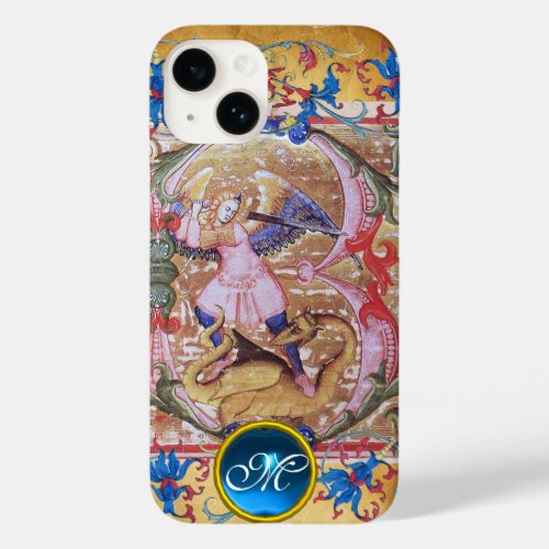 St Michael the Archangel Monogram Antique Floral Case_Mate iPhone 14 Case