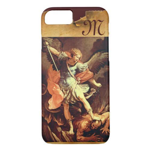 St Michael the Archangel Monogram iPhone 87 Case