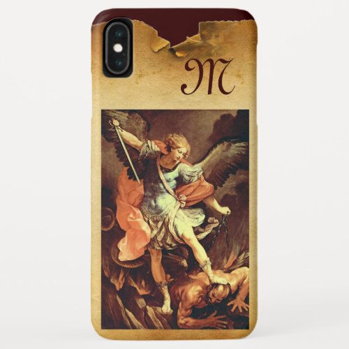 St Michael the Archangel Monogram iPhone XS Max Case