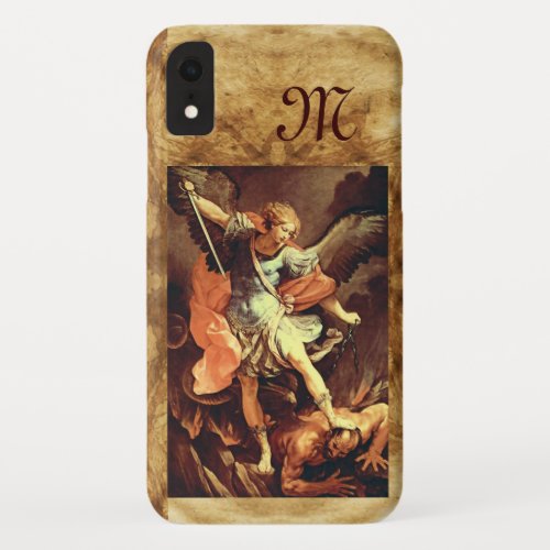 St Michael the Archangel Monogram iPhone XR Case