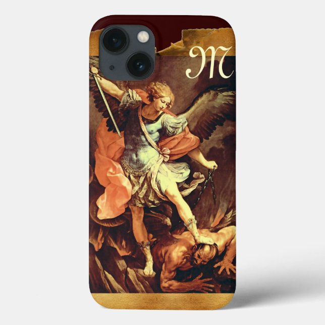 St. Michael the Archangel Monogram Case-Mate iPhone Case (Back)