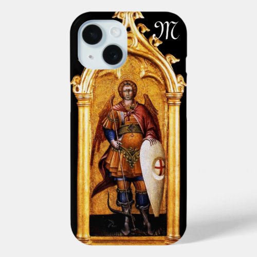 St Michael the Archangel Monogram iPhone 15 Case