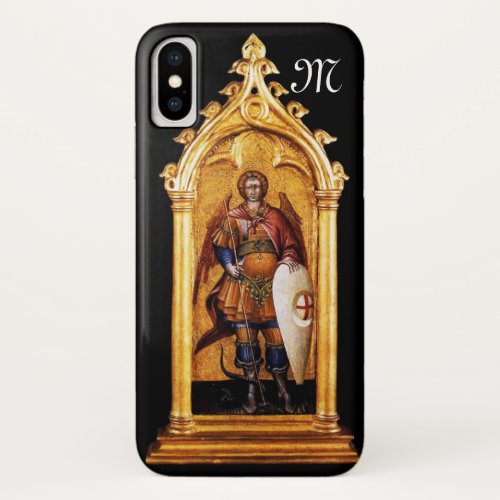 St Michael the Archangel Monogram iPhone X Case
