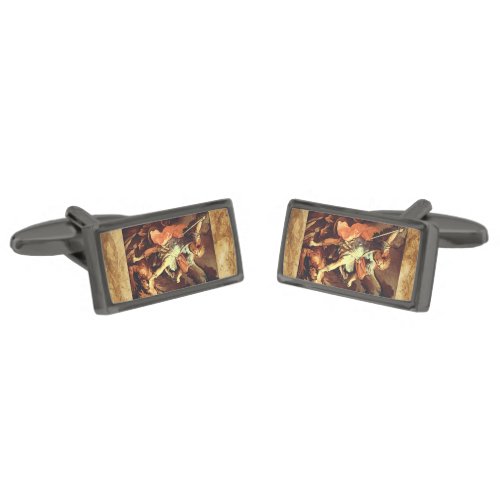 St Michael the Archangel Parchment Cufflinks