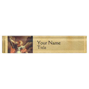 St. Michael the Archangel  Parchment Name Plate