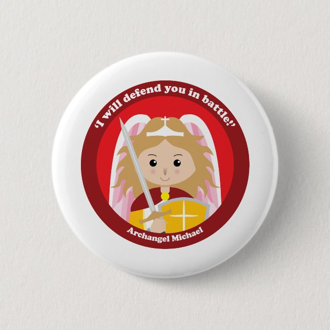 St. Michael the Archangel Pinback Button (Front)