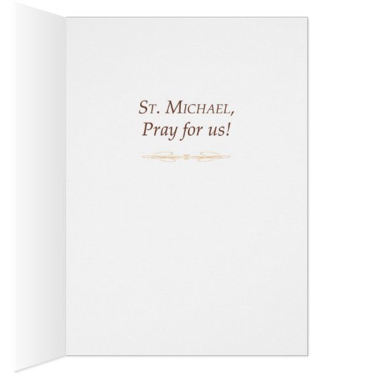 St. Michael the Archangel Pray For Us (Inside (Right))