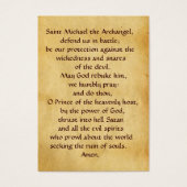 St. Michael the Archangel Prayer Card (Front)