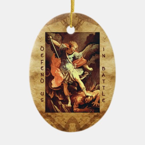 St Michael the Archangel Prayer Ceramic Ornament