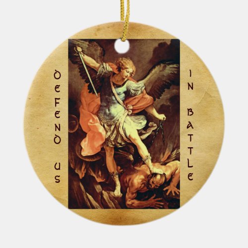 St Michael the Archangel Prayer Ceramic Ornament