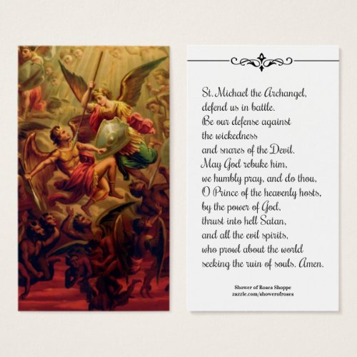 St Michael the Archangel Prayer Holy Card