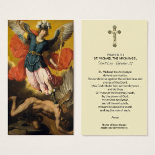 St. Michael the Archangel Prayer Holy Card