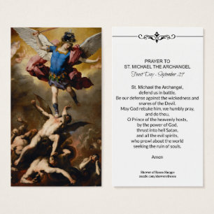 St. Michael the Archangel Prayer Holy Card