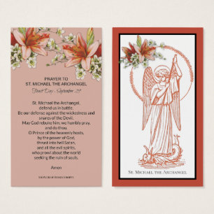 St. Michael the Archangel Prayer Holy Card