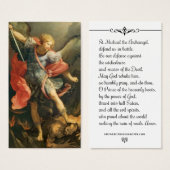 St. Michael the Archangel Prayer Holy Card (Front & Back)