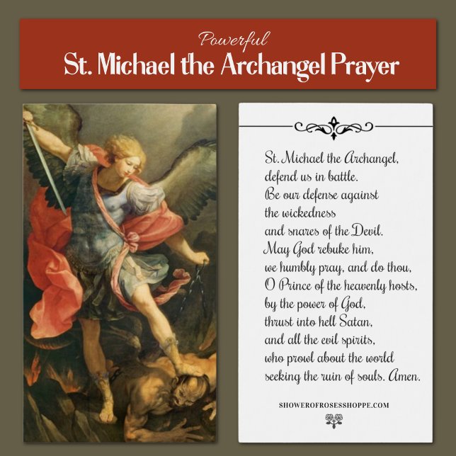 St. Michael the Archangel Prayer Holy Card