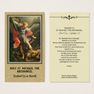 St. Michael the Archangel Prayer Holy Card