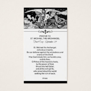 St. Michael the Archangel Prayer Holy Card