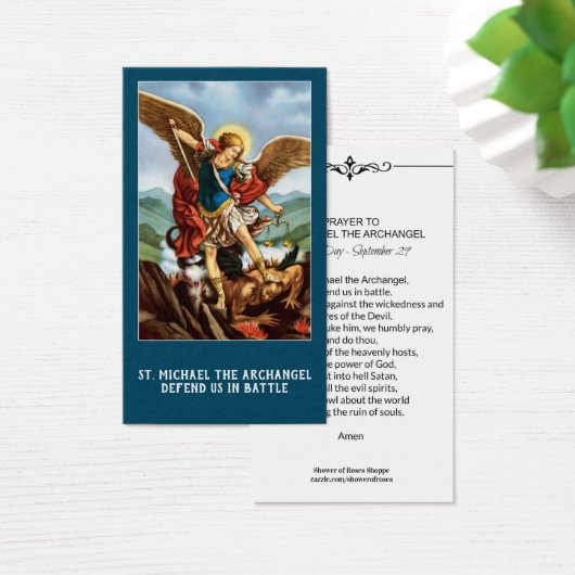 St. Michael the Archangel Prayer Holy Card (Desk)