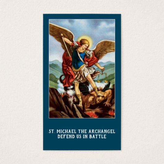St. Michael the Archangel Prayer Holy Card (Front)