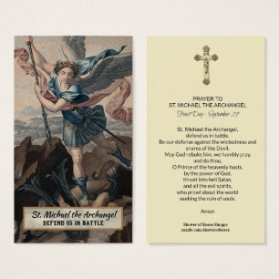 St. Michael the Archangel Prayer Holy Card