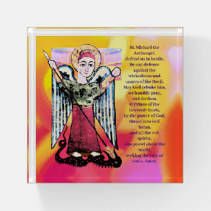 St. Michael the archangel prayer Paperweight