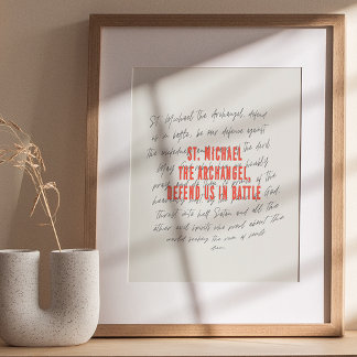 St Michael the Archangel Prayer Poster