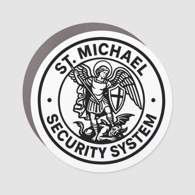 ST. MICHAEL THE ARCHANGEL PROTECTION CAR MAGNET (Front)