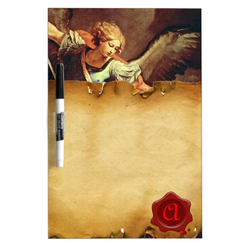 St Michael the Archangel Red Wax Seal Parchment Dry_Erase Board