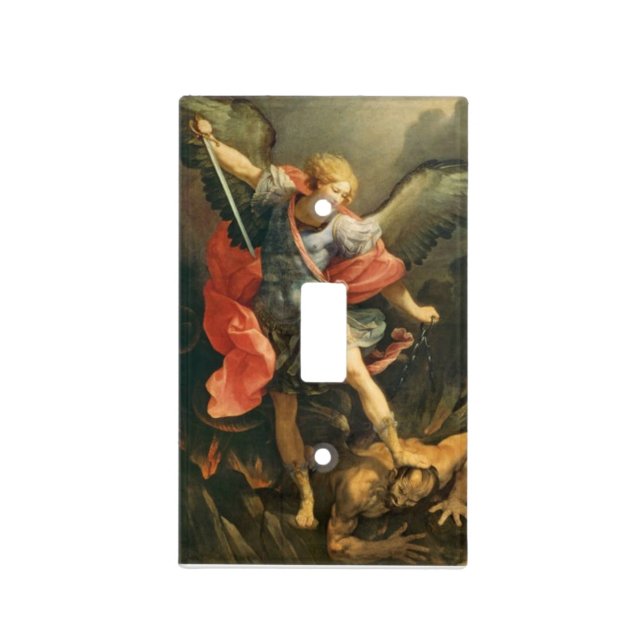 St. Michael the Archangel Religious Light Switch Cover (Front)