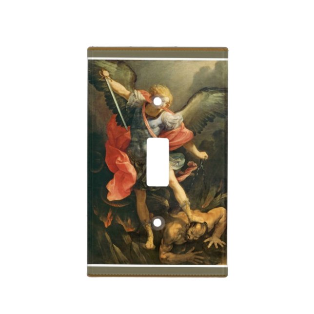 St. Michael the Archangel Religious Light Switch Cover (Front)