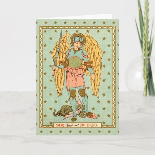 St Michael the Archangel RLS 12 Blank Greeting Card