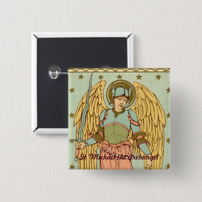 St. Michael the Archangel (RLS 12) Button (Front & Back)