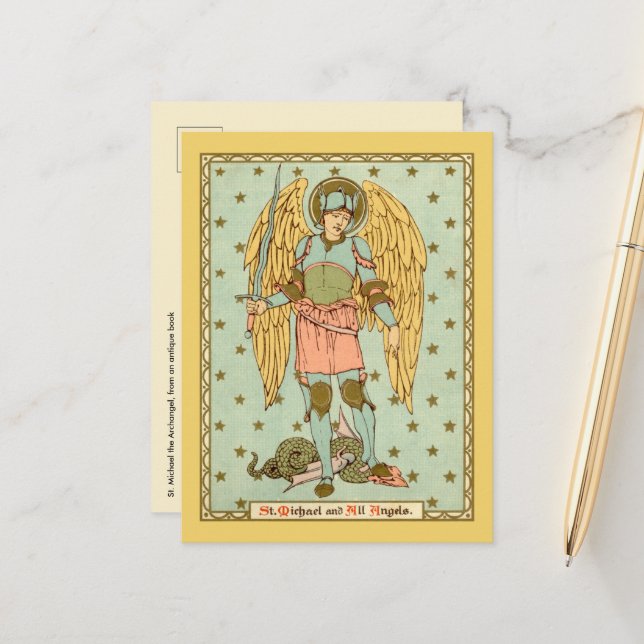 St. Michael the Archangel (RLS 12) Postcard (Front/Back In Situ)