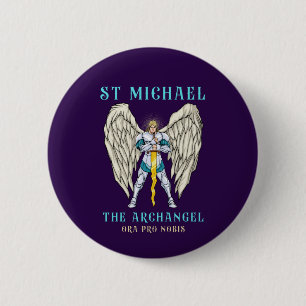 St Michael the Archangel Roman Catholic Button