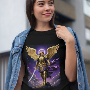 St Michael The Archangel Roman Catholic Defender  T-Shirt