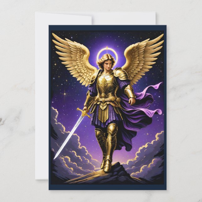 St Michael the Archangel Roman Catholic Holiday Card (Front)