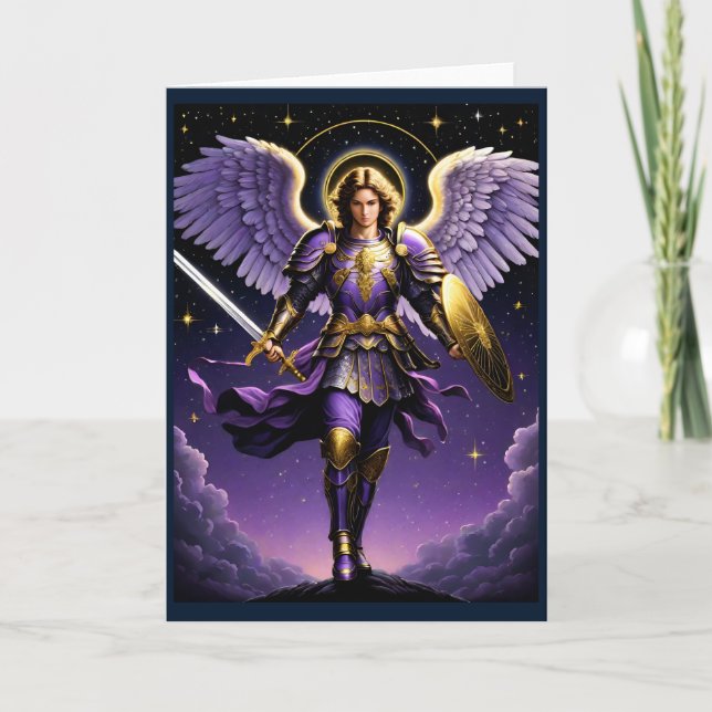 St Michael the Archangel Roman Catholic Holiday Card (Front)