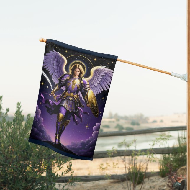 St Michael the Archangel Roman Catholic House Flag (Insitu (Back))