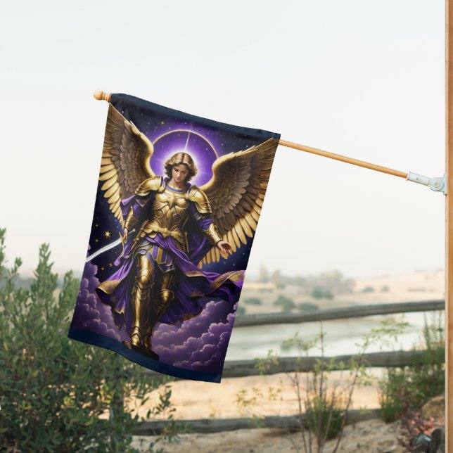 St Michael the Archangel Roman Catholic House Flag (Insitu (Back))