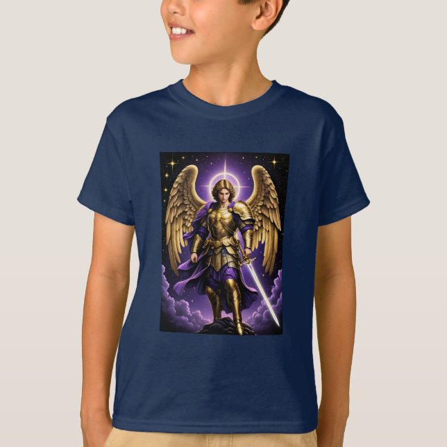 St Michael The Archangel Roman Catholic Kids Tee  (Front)