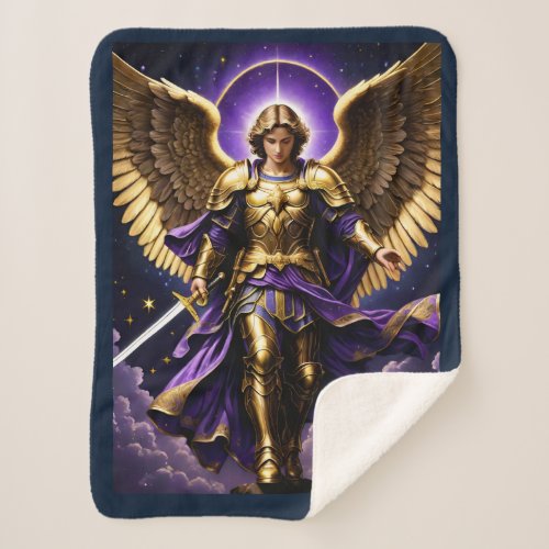 St Michael the Archangel Roman Catholic Sherpa Blanket